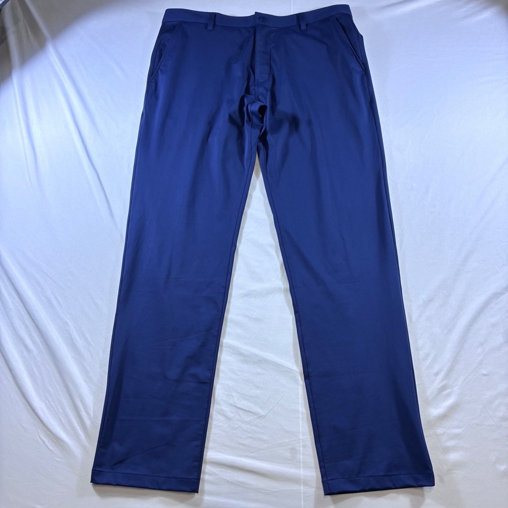 Rhone Commuter Classic Pants Mens 36 Navy Blue Straight Leg Performance Trousers
